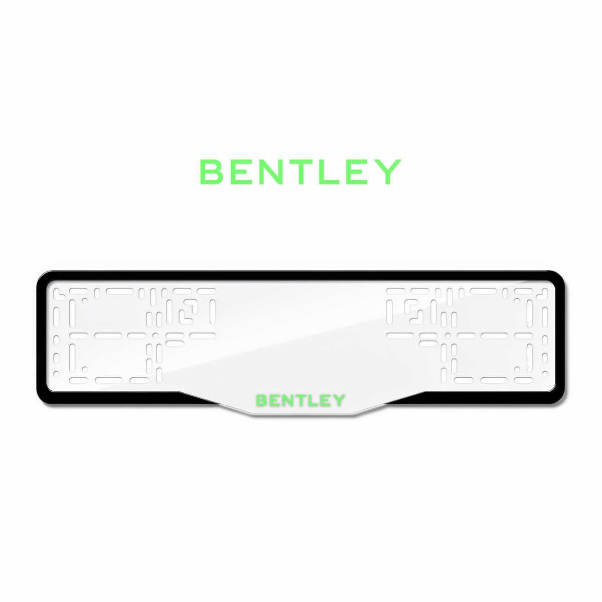 Cadres de plaque d'immatriculation Bentley - Vert néon - GLASS