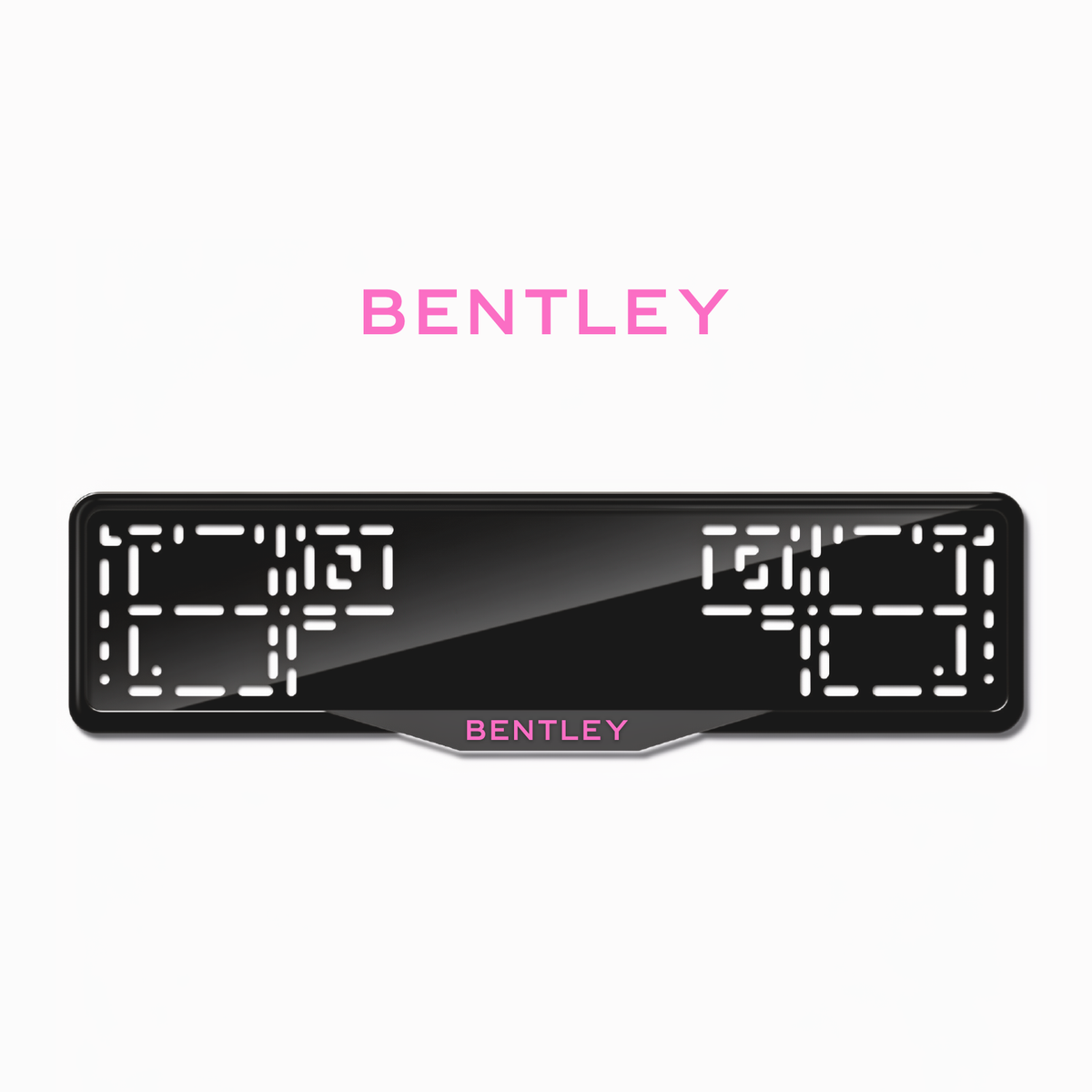 Cadres de plaque d'immatriculation Bentley - Rose - SATIN