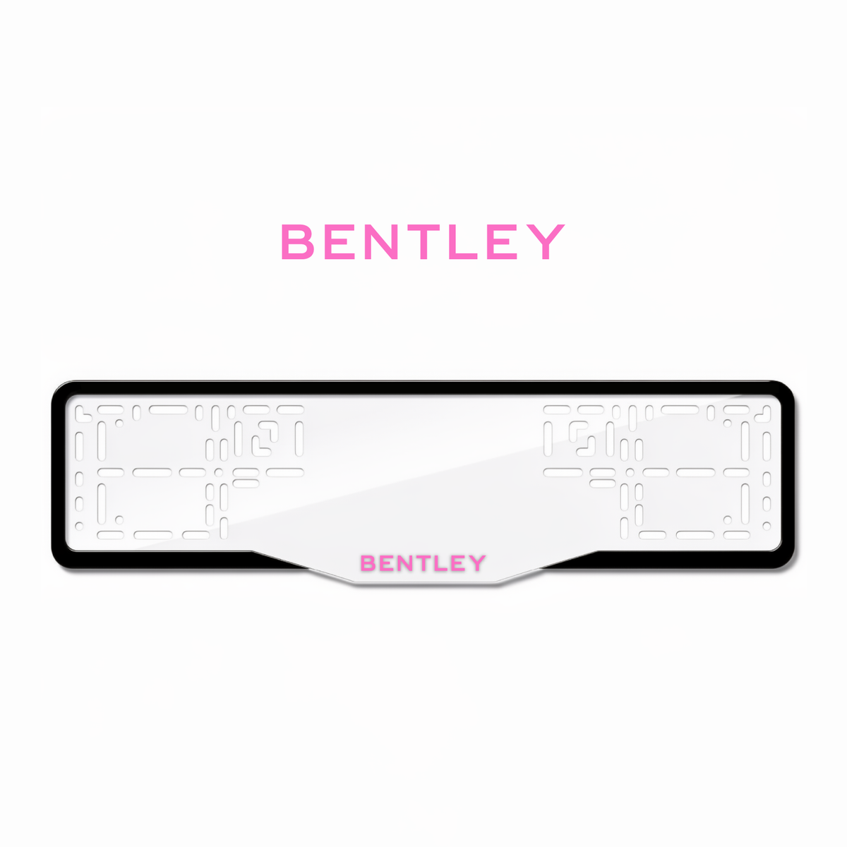 Cadres de plaque d'immatriculation Bentley - Rose - GLASS