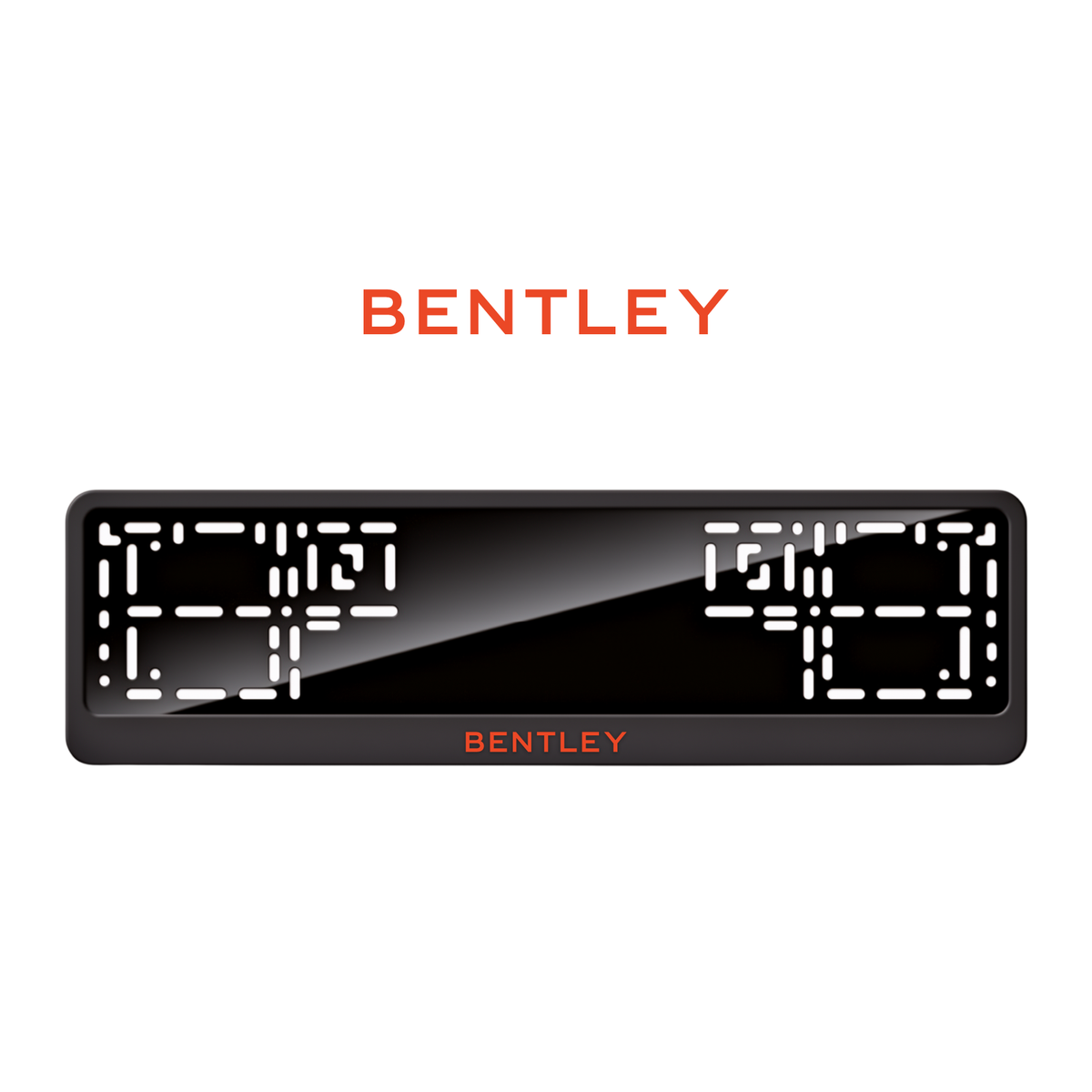 Cadres de plaque d'immatriculation Bentley - Rouge - CLASSIC