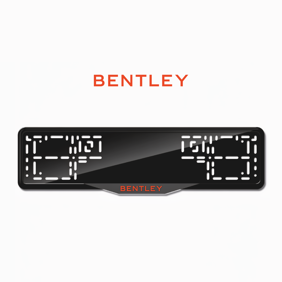 Cadres de plaque d'immatriculation Bentley - Rouge - SATIN