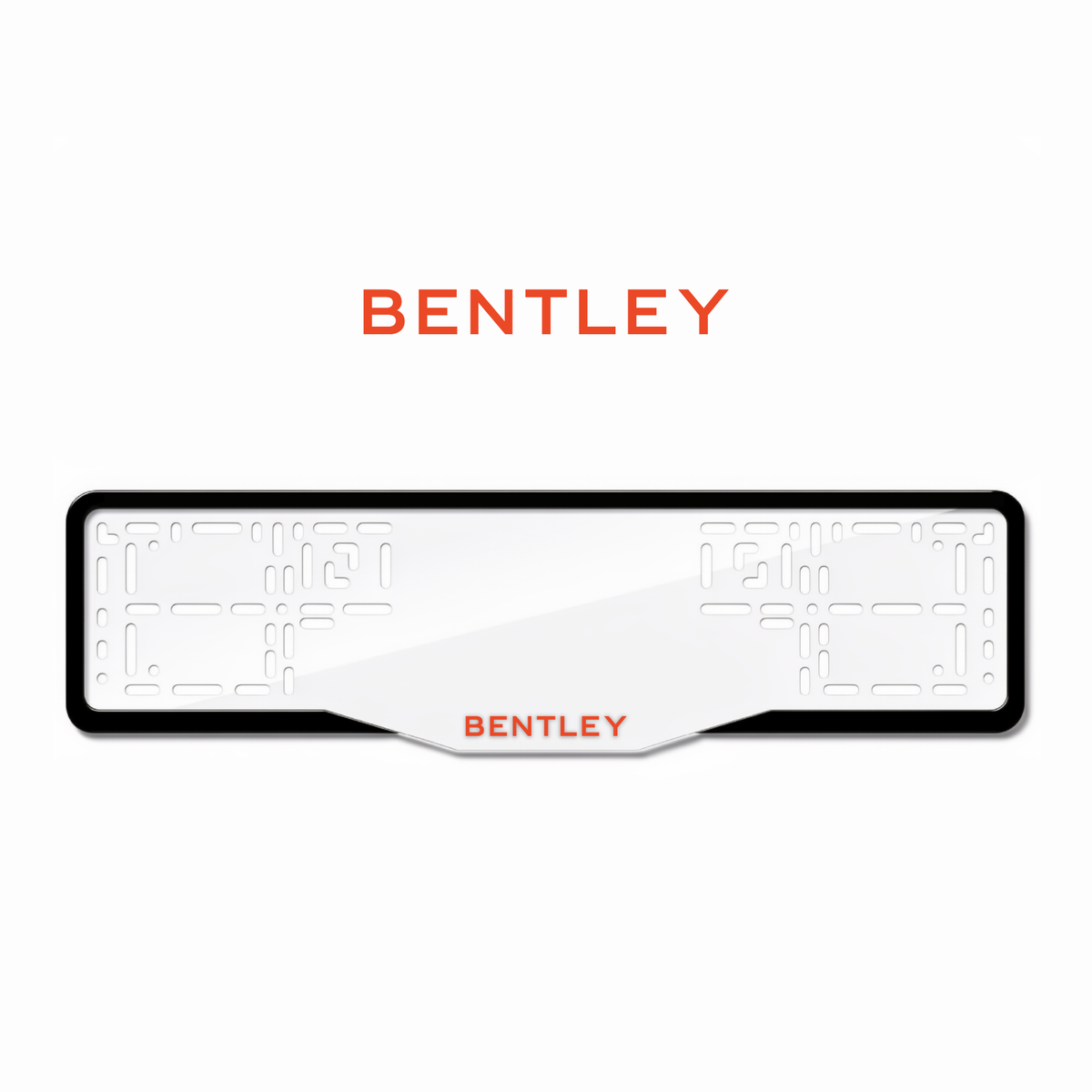 Cadres de plaque d'immatriculation Bentley - Rouge - GLASS