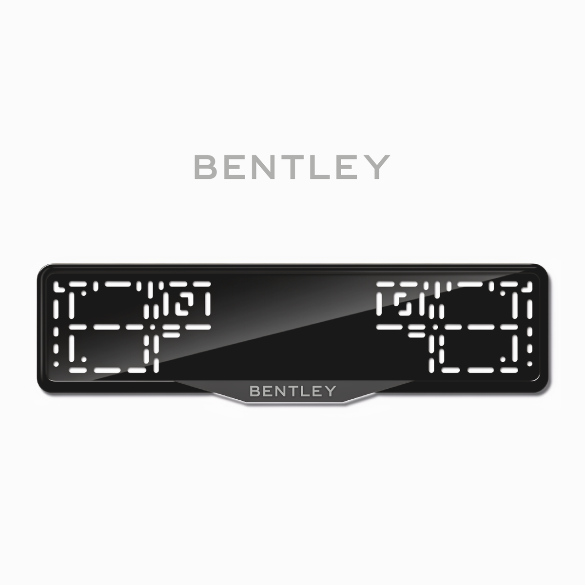Cadres de plaque d'immatriculation Bentley - Gris - SATIN