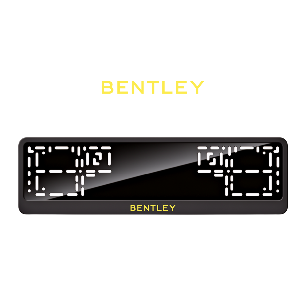 Cadres de plaque d'immatriculation Bentley - Jaune - CLASSIC