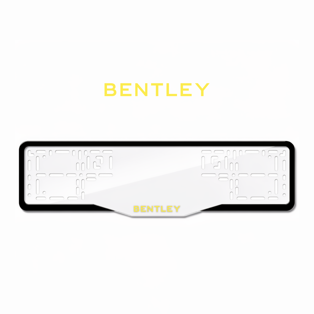 Cadres de plaque d'immatriculation Bentley - Jaune - GLASS