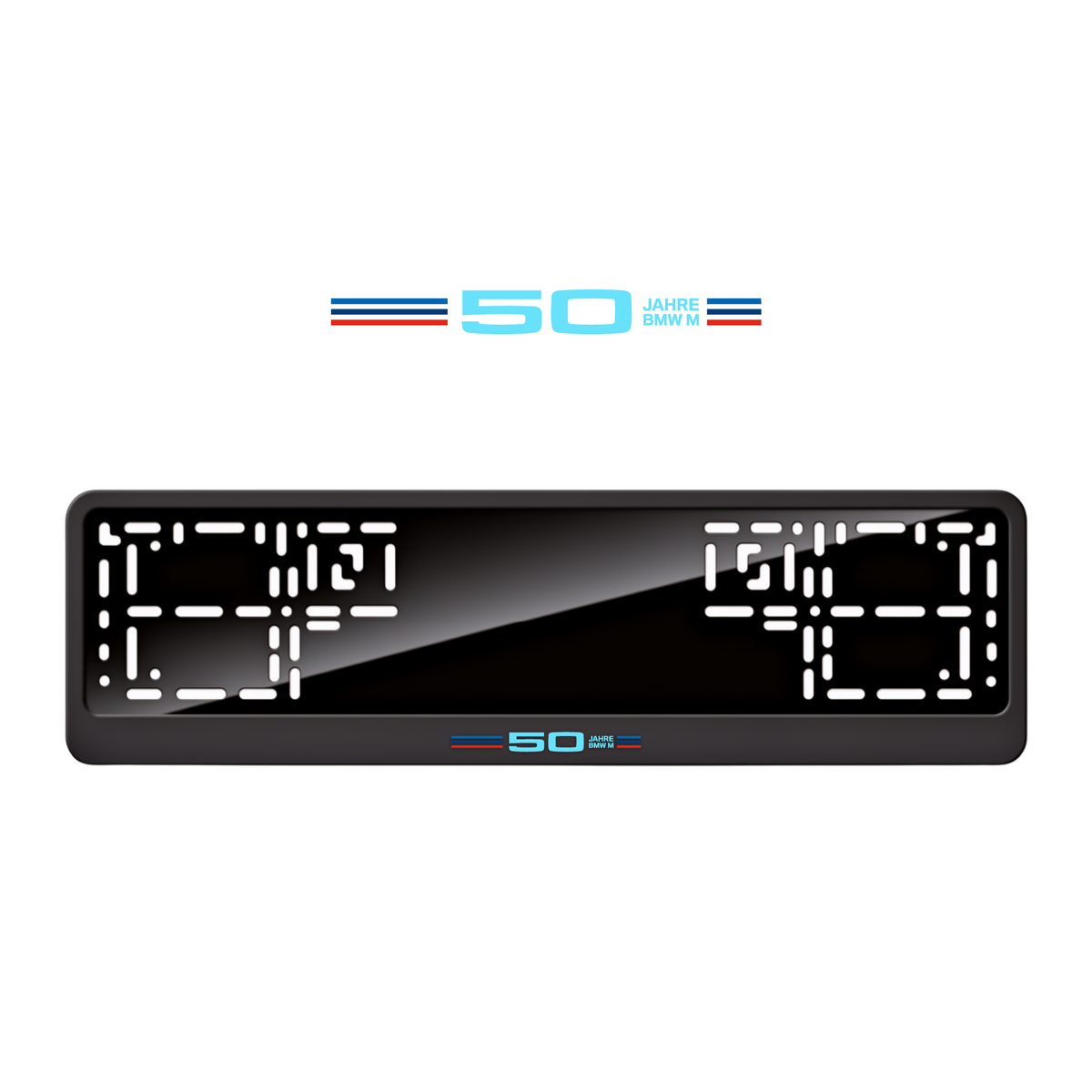 Cadres de plaque d'immatriculation 50 Jahre BMW M - Bleu Tiffany - CLASSIC