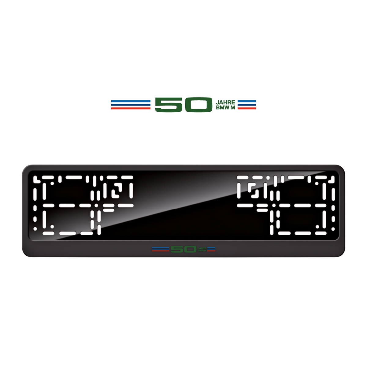 Cadres de plaque d'immatriculation 50 Jahre BMW M - Vert - CLASSIC