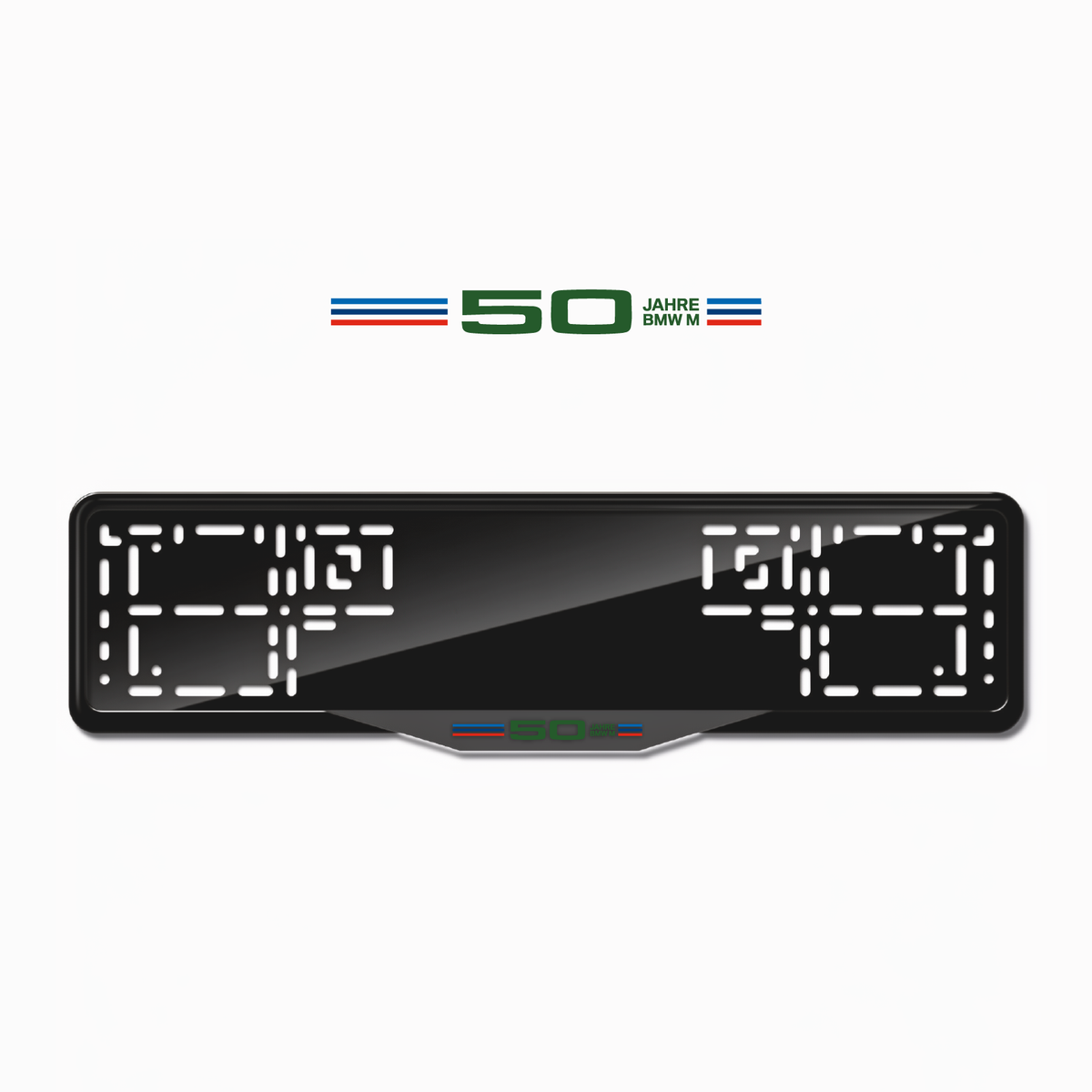 Cadres de plaque d'immatriculation 50 Jahre BMW M - Vert - SATIN