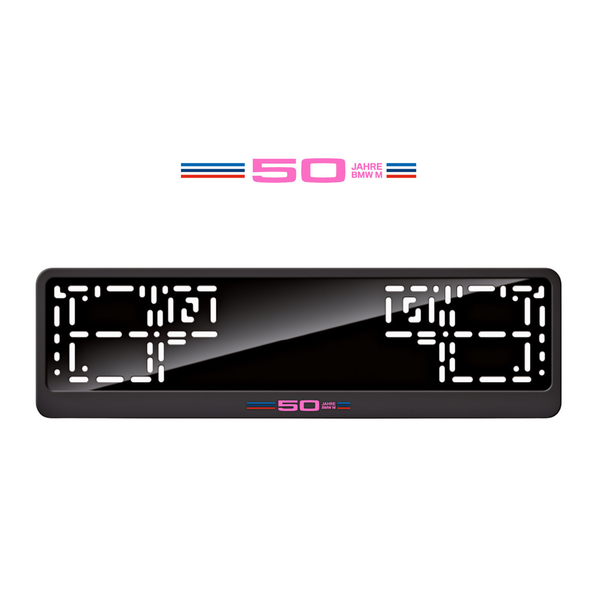 Cadres de plaque d'immatriculation 50 Jahre BMW M - Rose - CLASSIC