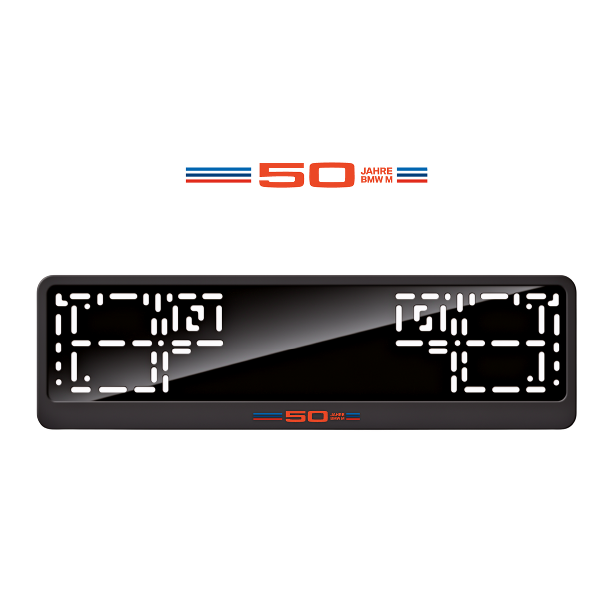 Cadres de plaque d'immatriculation 50 Jahre BMW M - Rouge - CLASSIC