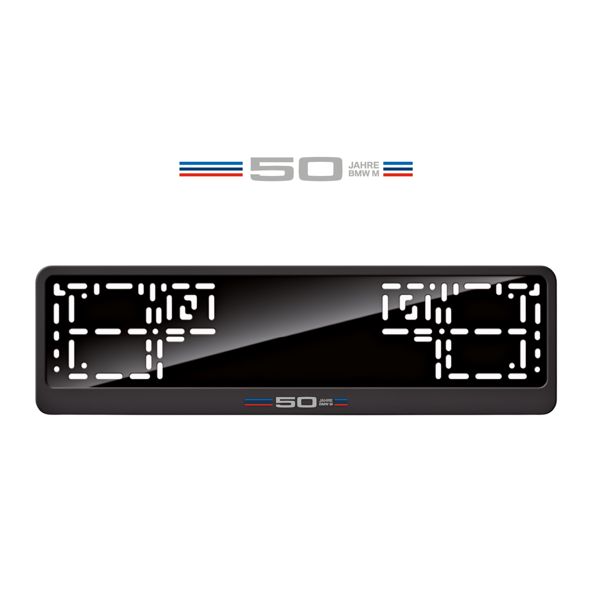 Cadres de plaque d'immatriculation 50 Jahre BMW M - Gris - CLASSIC