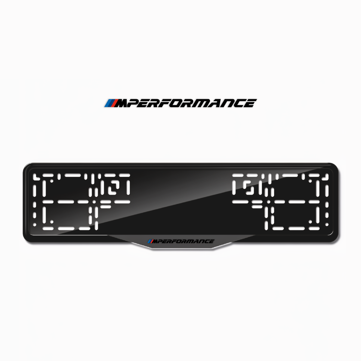 Cadres de plaque d'immatriculation M Performance - Noir - SATIN