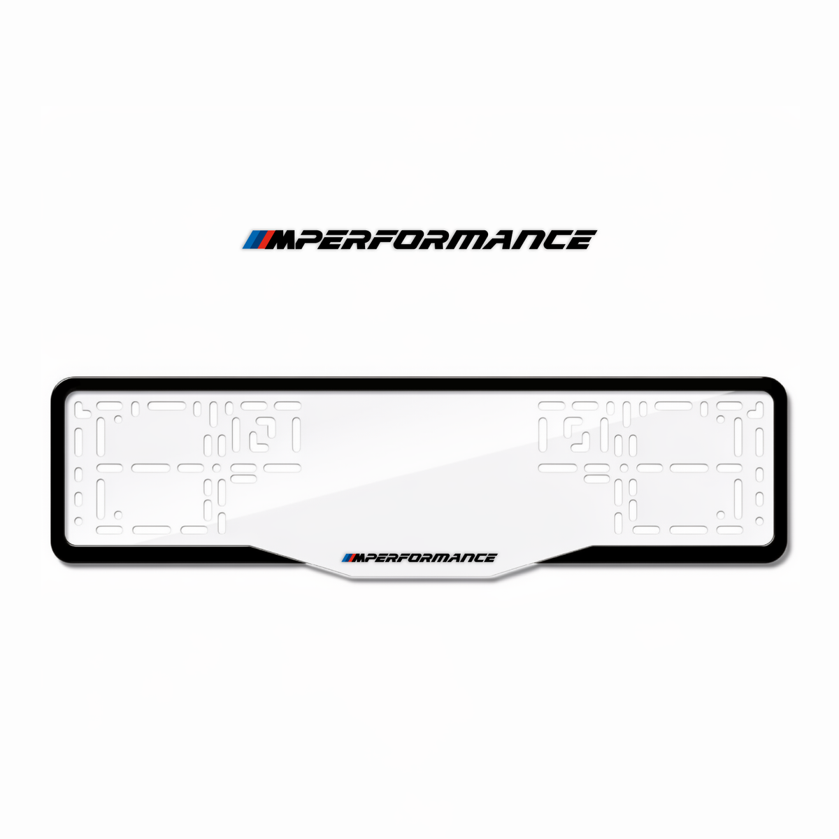 Cadres de plaque d'immatriculation M Performance - Noir - GLASS