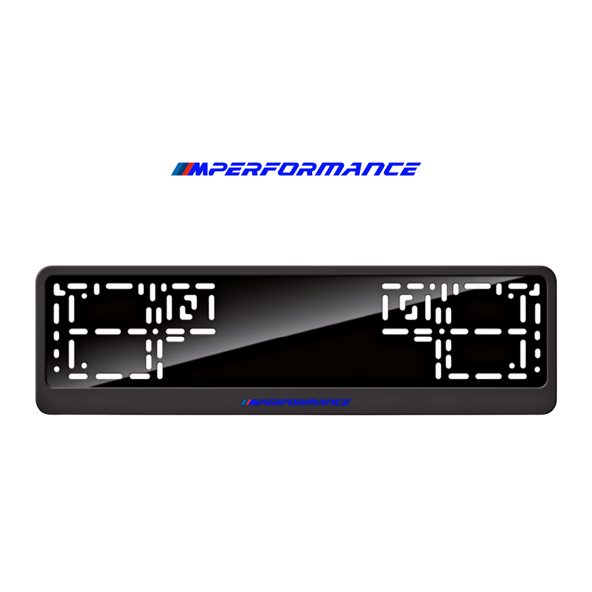 Cadres de plaque d'immatriculation M Performance - Bleu - CLASSIC