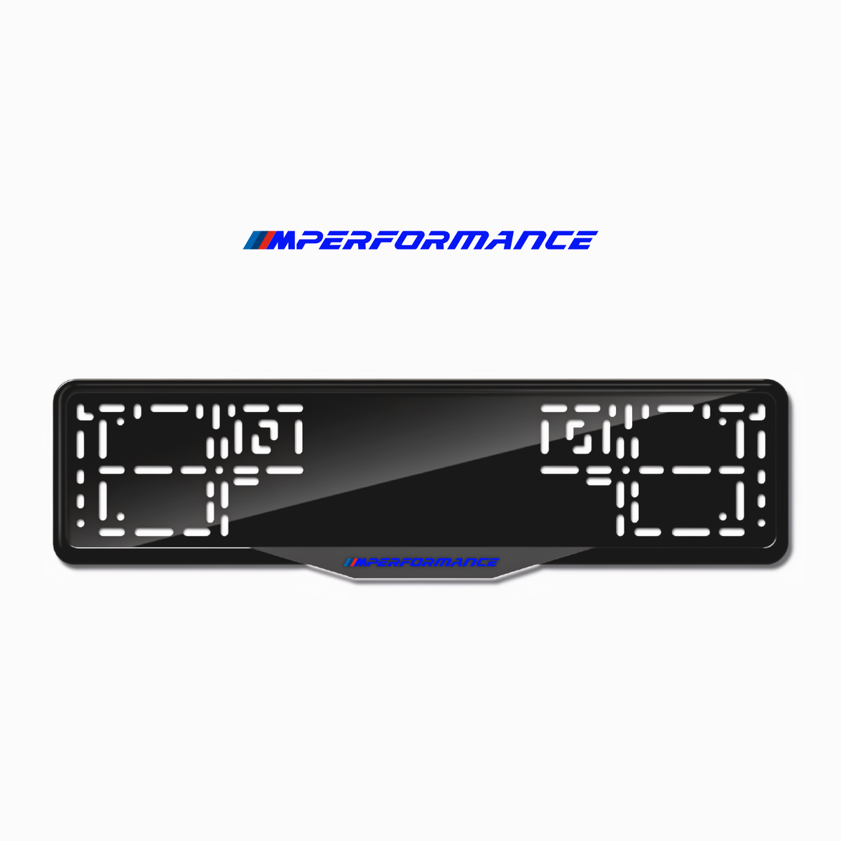 Cadres de plaque d'immatriculation M Performance - Bleu - SATIN
