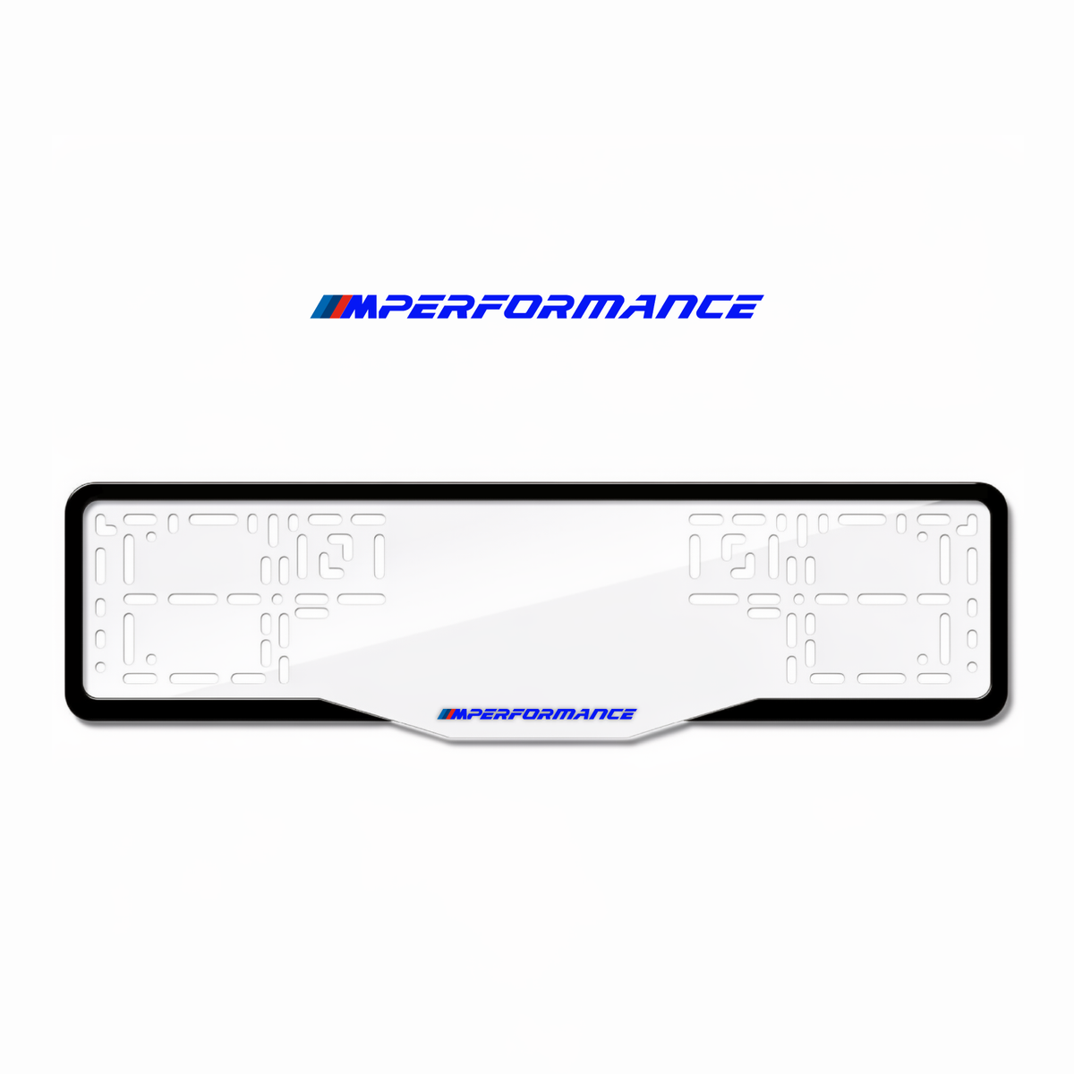 Cadres de plaque d'immatriculation M Performance - Bleu - GLASS