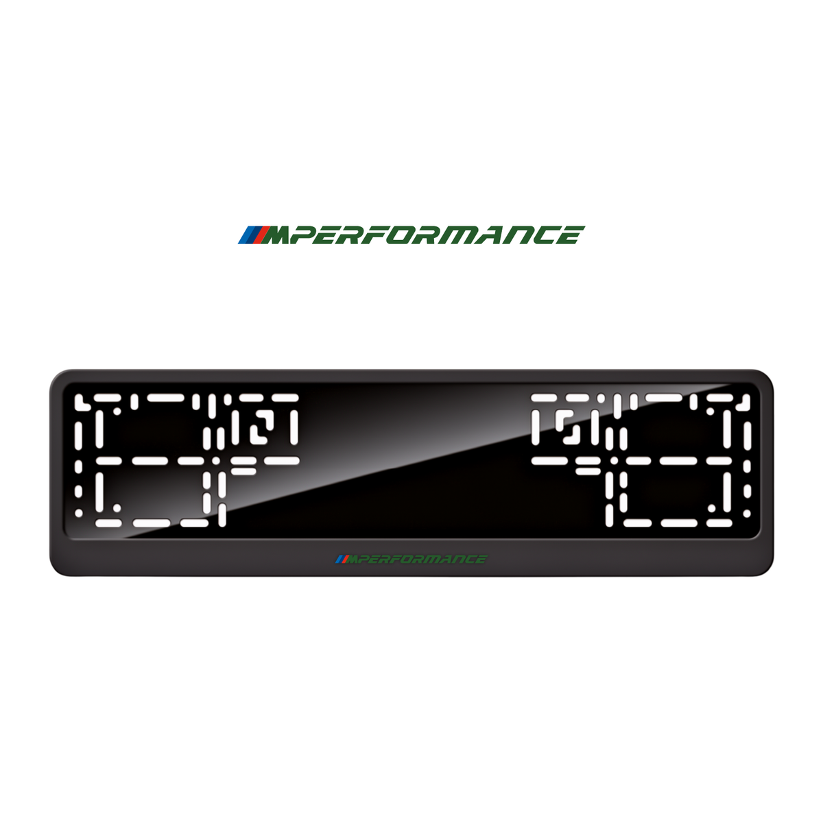 Cadres de plaque d'immatriculation M Performance - Vert - CLASSIC