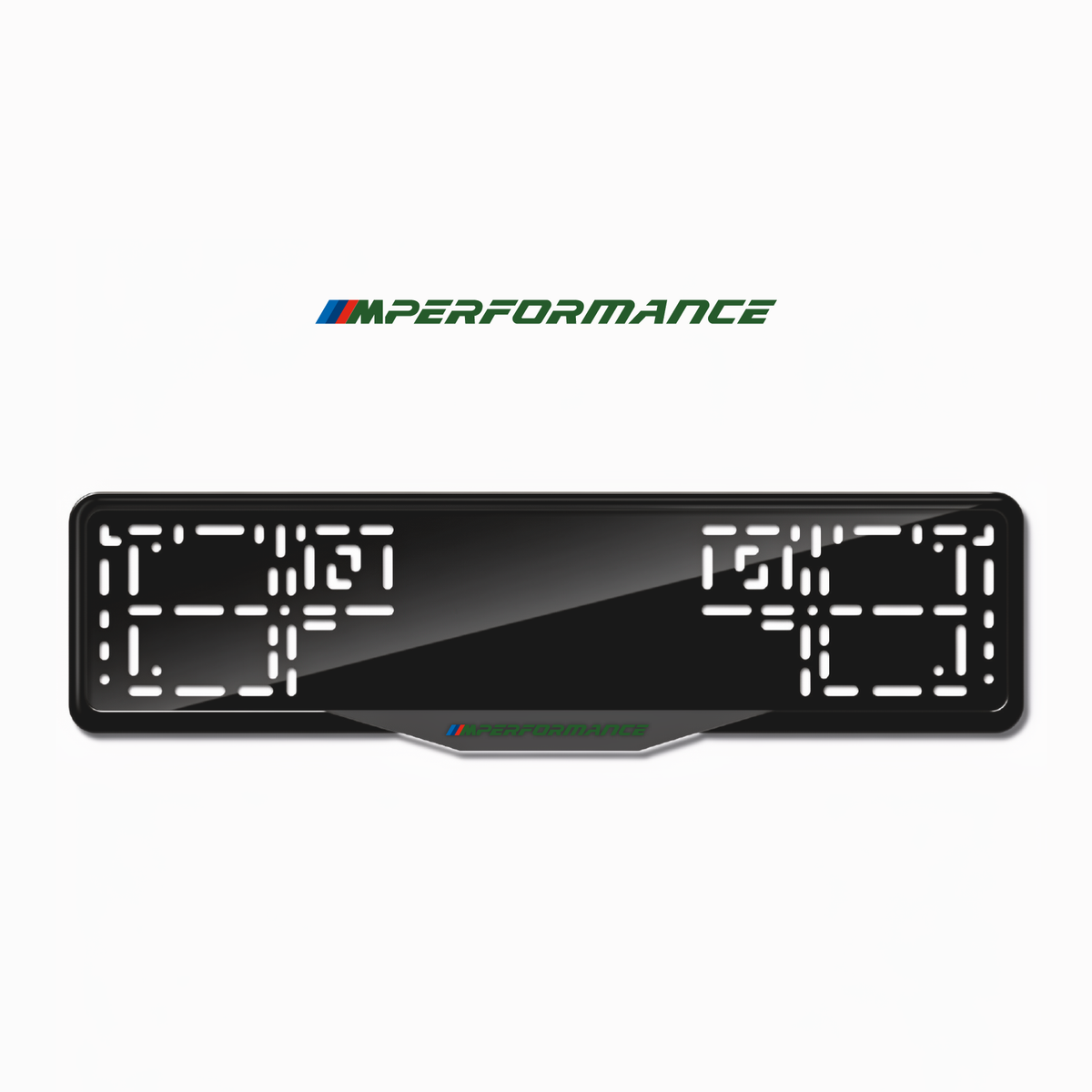 Cadres de plaque d'immatriculation M Performance - Vert - SATIN