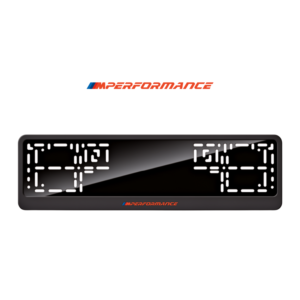 Cadres de plaque d'immatriculation M Performance - Rouge - CLASSIC