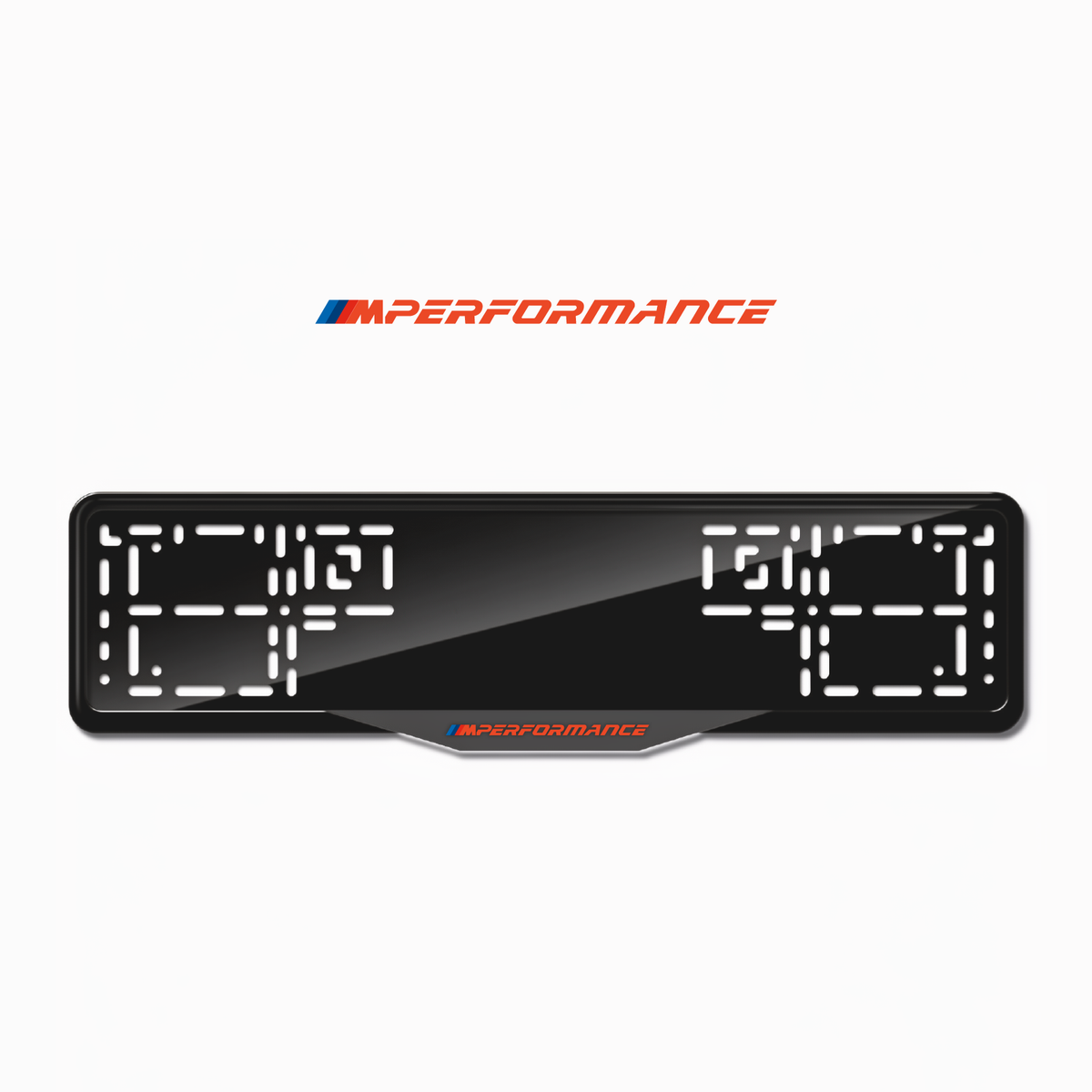 Cadres de plaque d'immatriculation M Performance - Rouge - SATIN