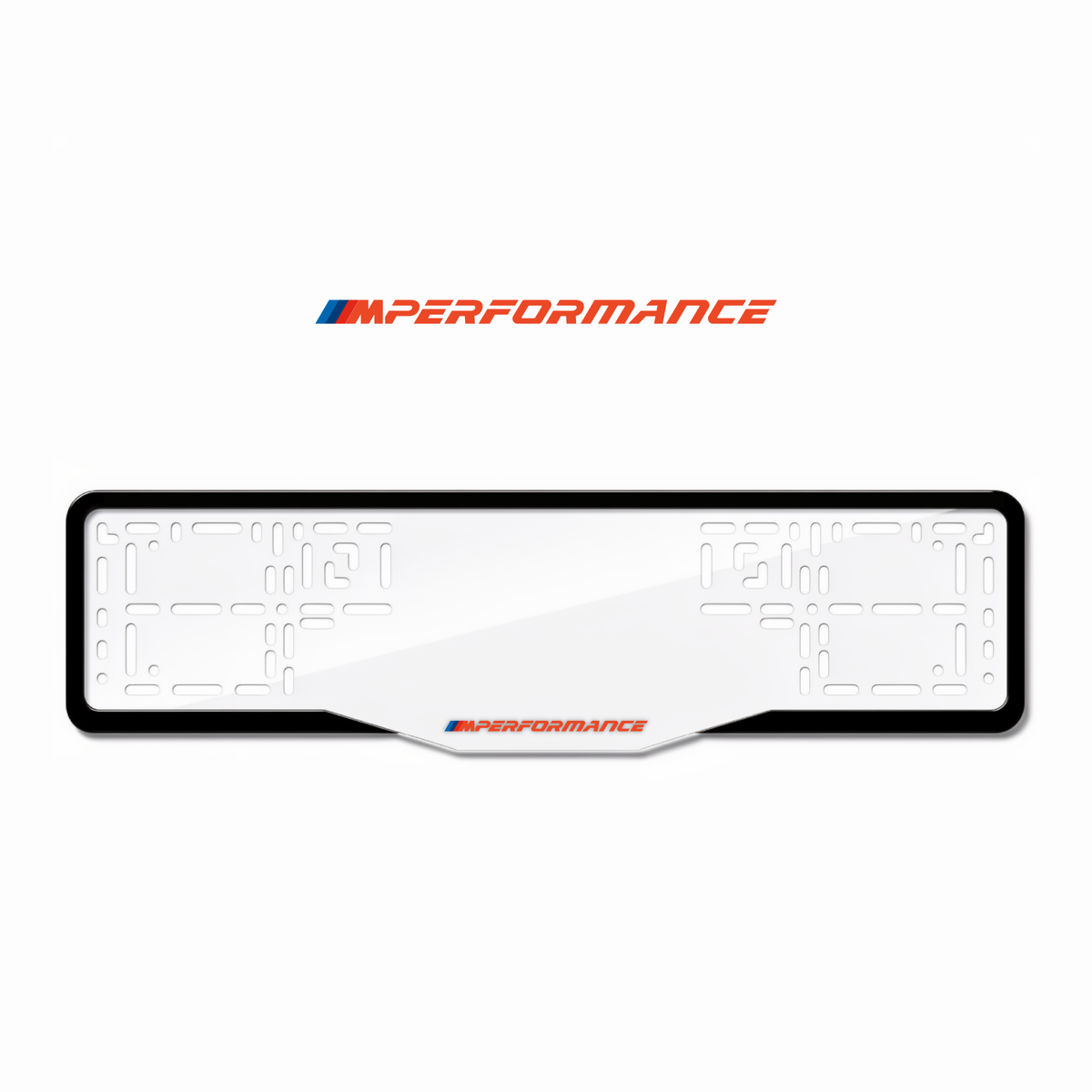 Cadres de plaque d'immatriculation M Performance - Rouge - GLASS