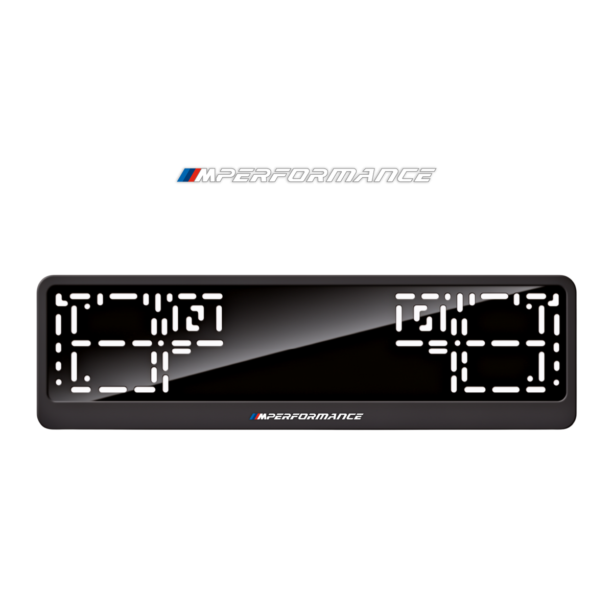Cadres de plaque d'immatriculation M Performance - Blanc - CLASSIC