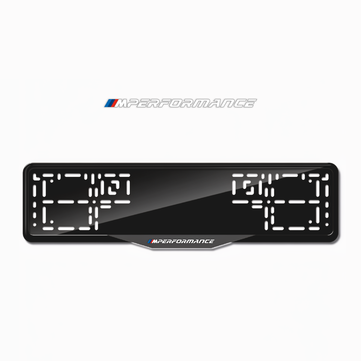 Cadres de plaque d'immatriculation M Performance - Blanc - SATIN