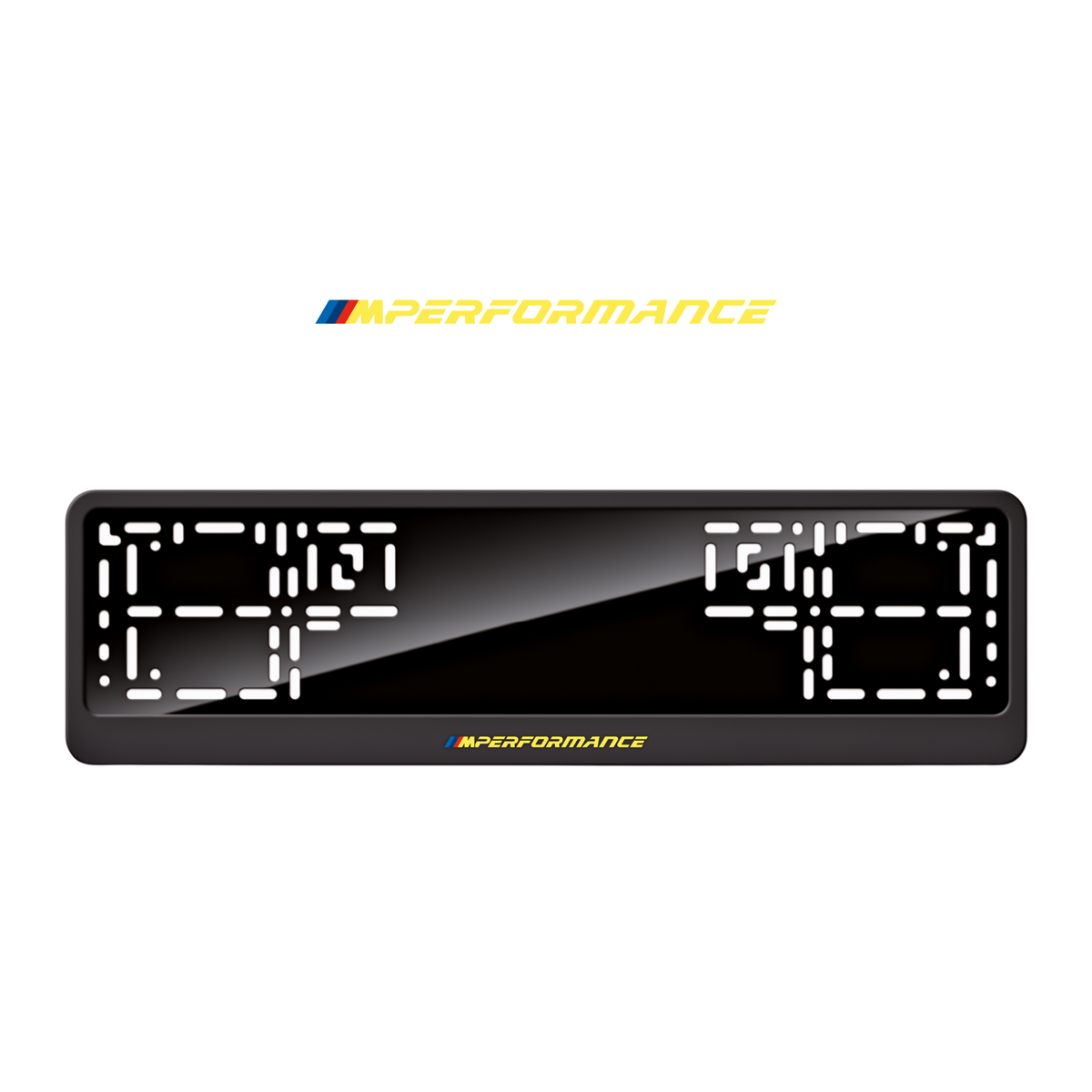 Cadres de plaque d'immatriculation M Performance - Jaune - CLASSIC