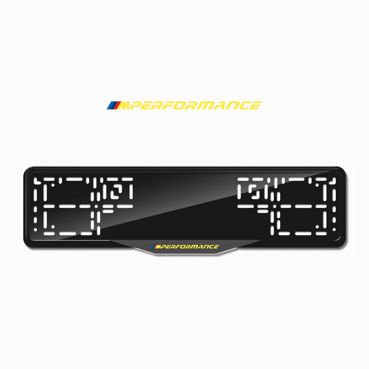 Cadres de plaque d'immatriculation M Performance - Jaune - SATIN
