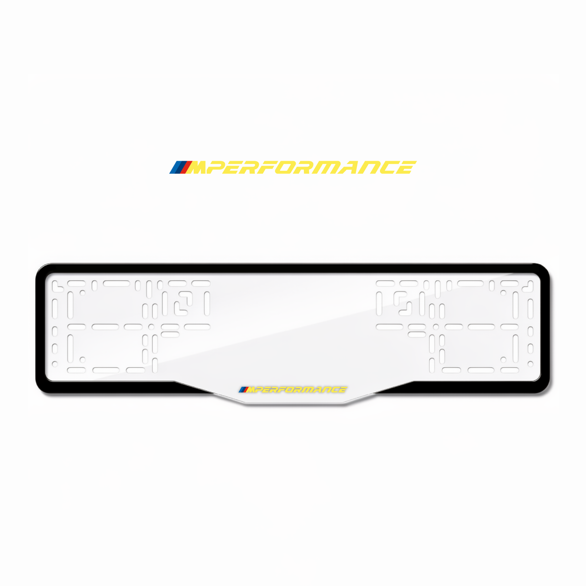 Cadres de plaque d'immatriculation M Performance - Jaune - GLASS