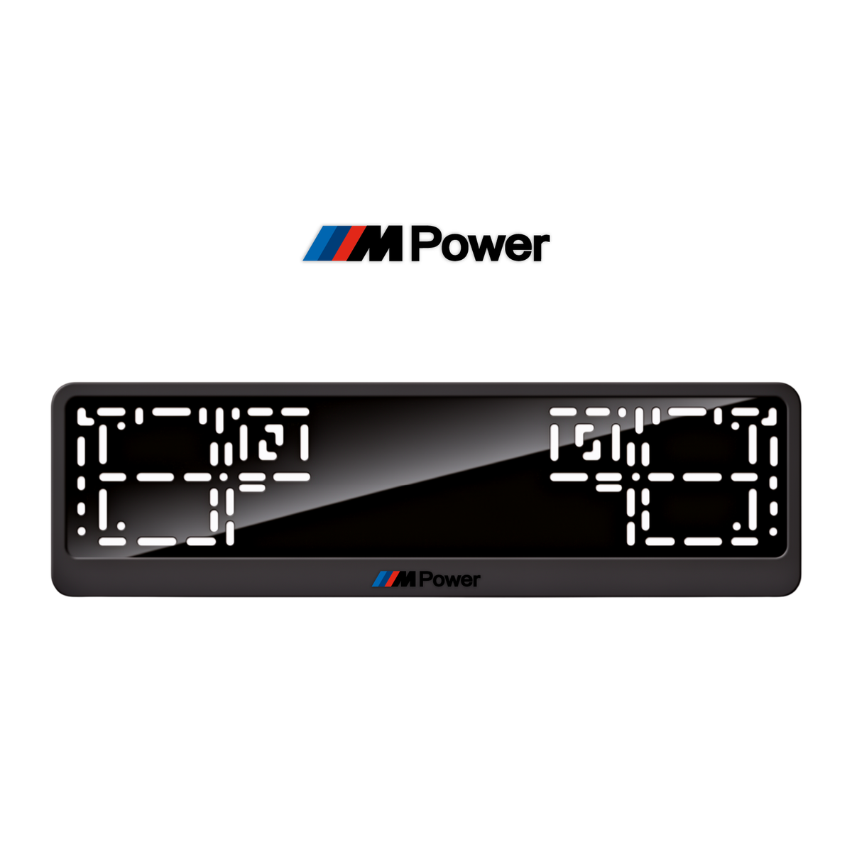 Cadres de plaque d'immatriculation M Power - Noir - CLASSIC