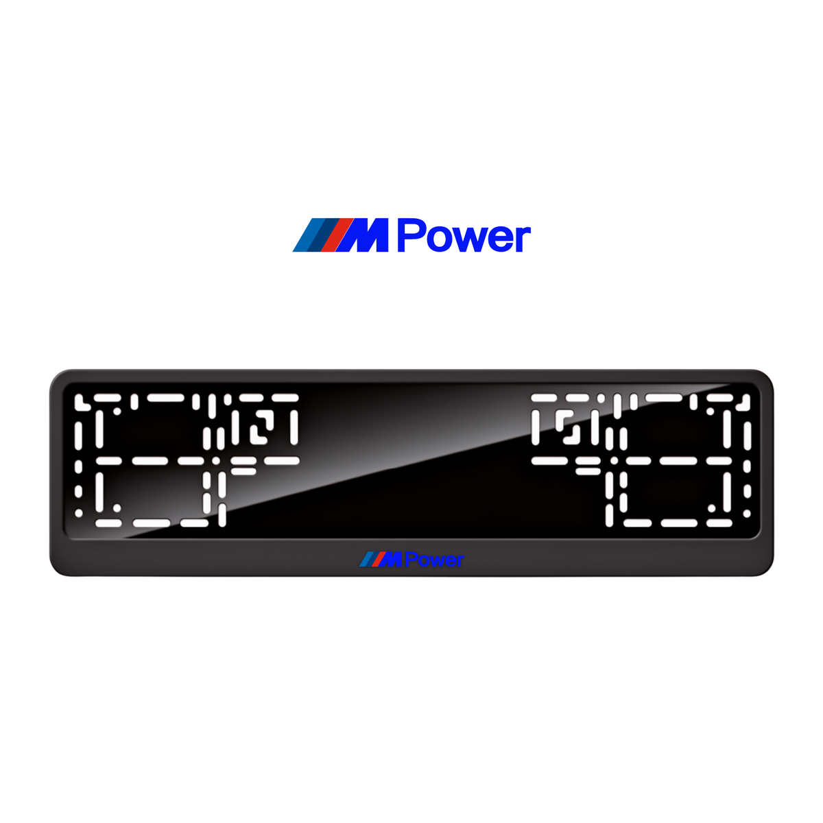 Cadres de plaque d'immatriculation M Power - Bleu - CLASSIC