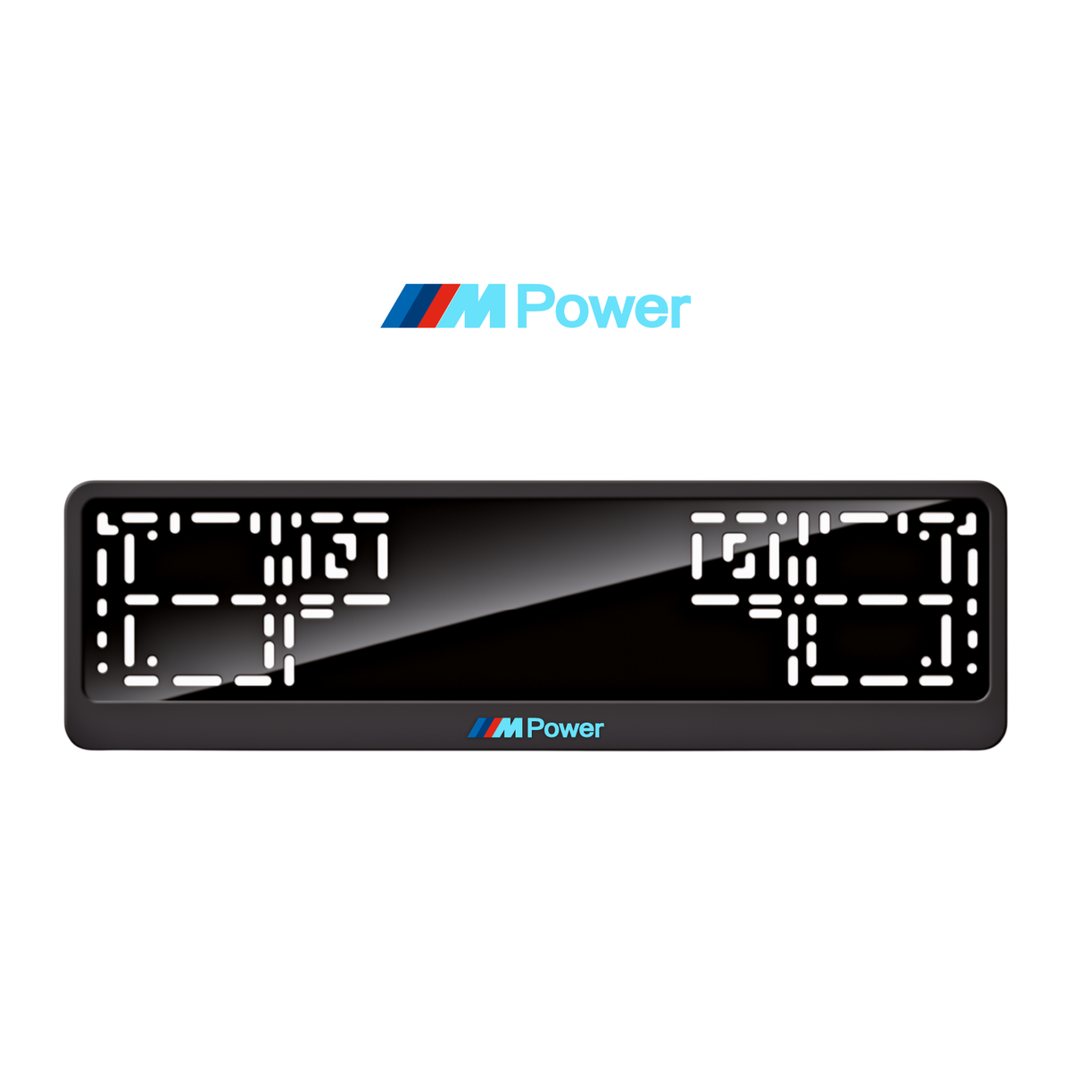 Cadres de plaque d'immatriculation M Power - Bleu Tiffany - CLASSIC