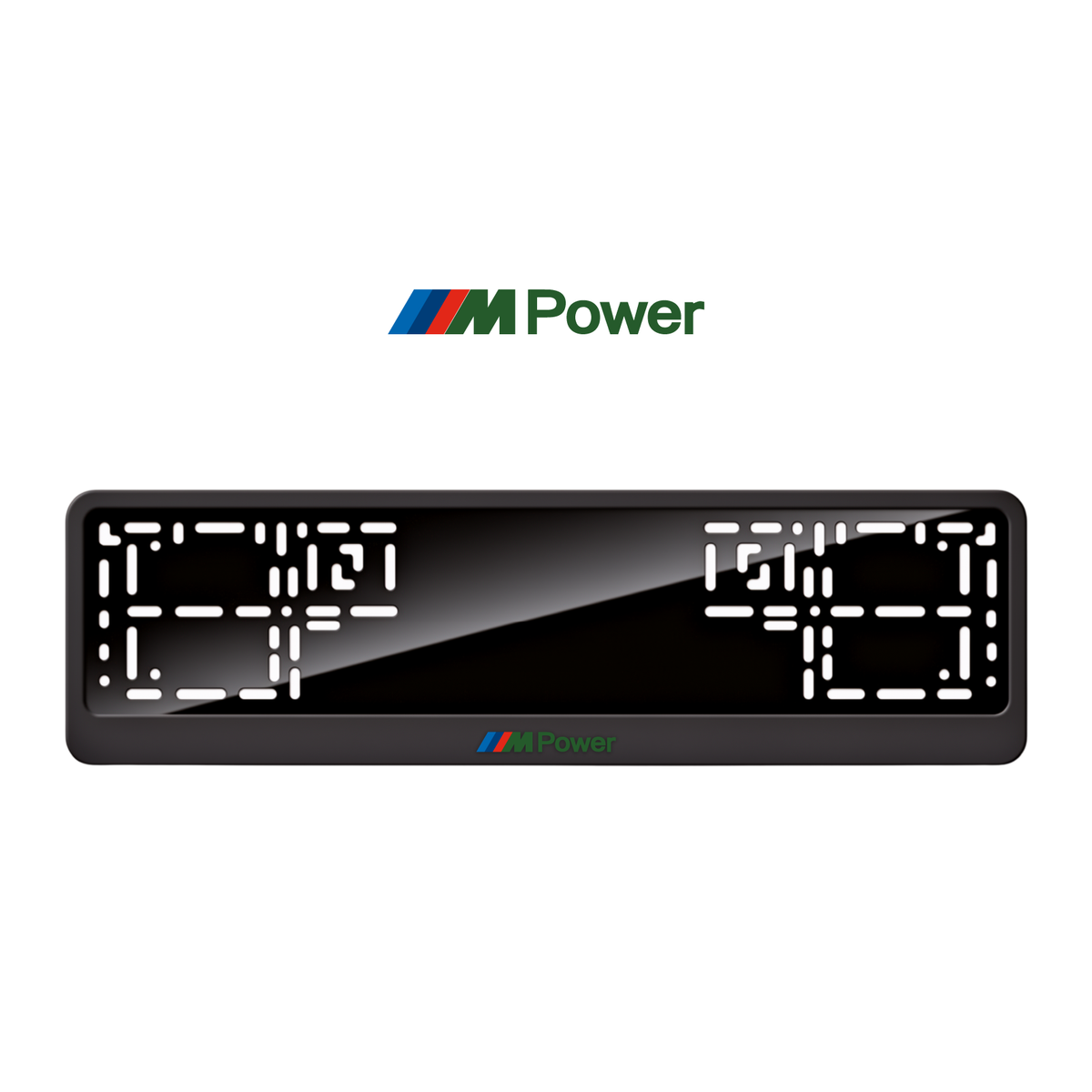 Cadres de plaque d'immatriculation M Power - Vert - CLASSIC