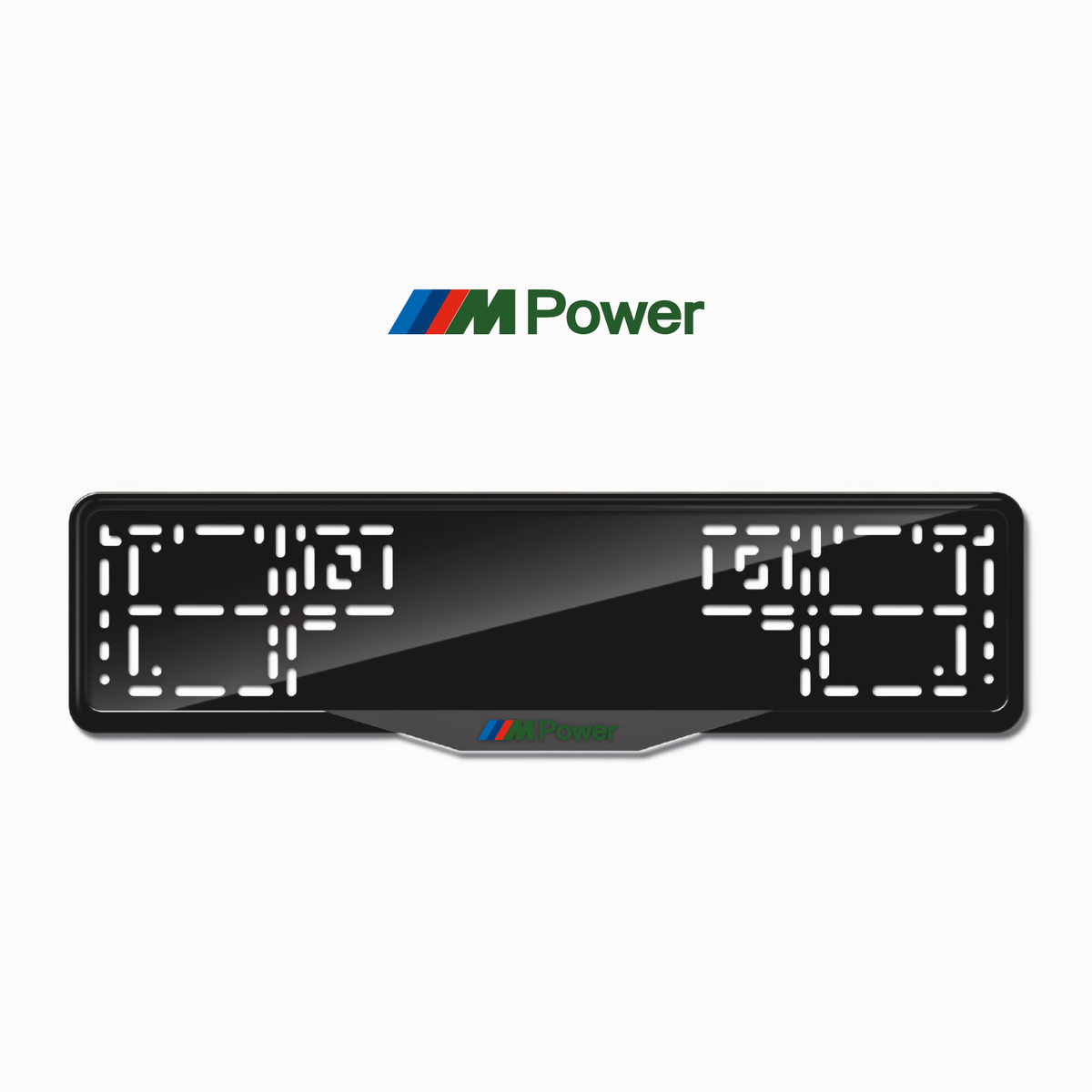 Cadres de plaque d'immatriculation M Power - Vert - SATIN