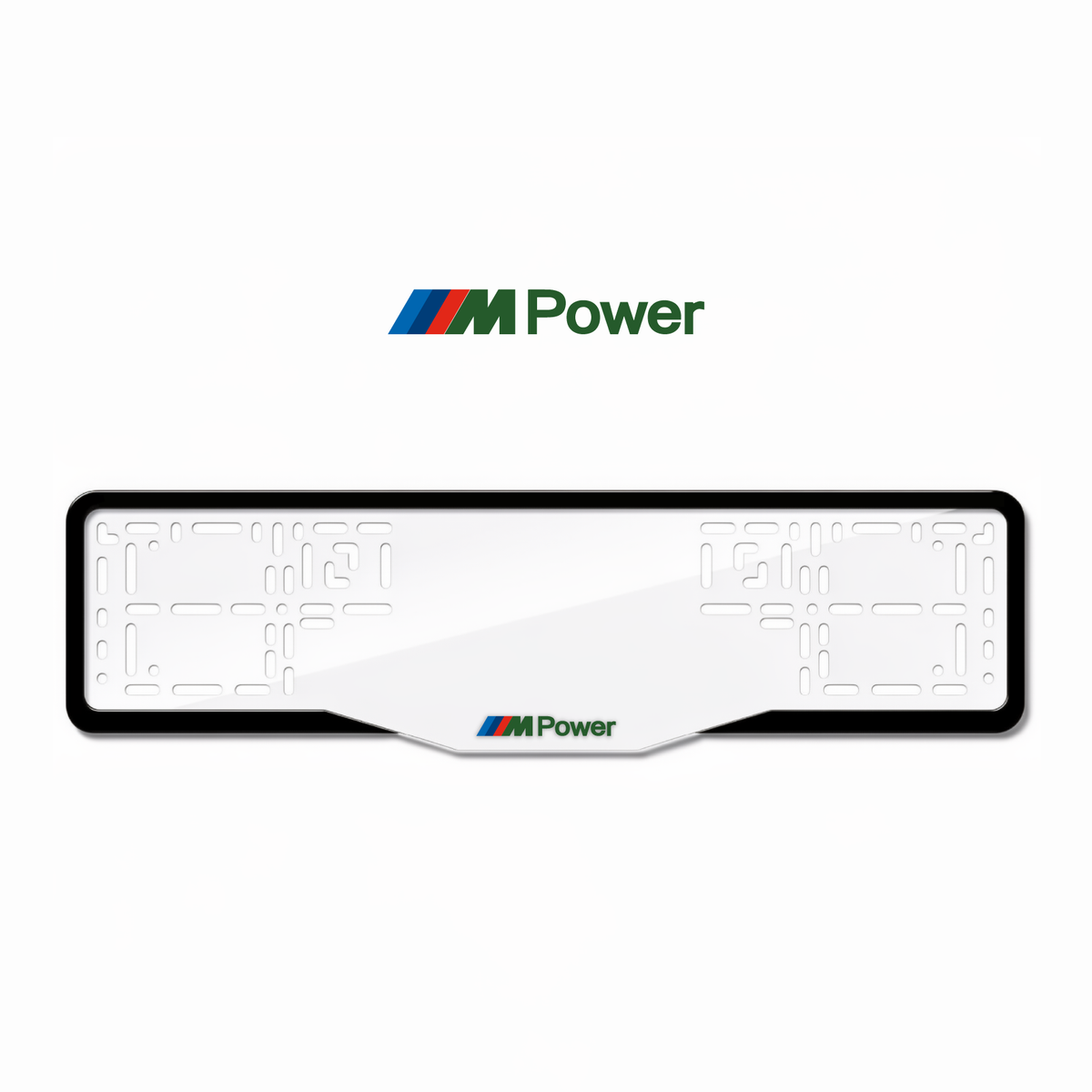 Cadres de plaque d'immatriculation M Power - Vert - GLASS