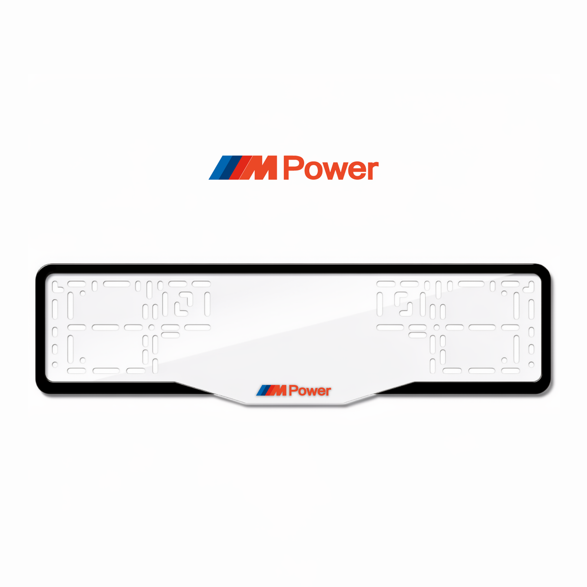 Cadres de plaque d'immatriculation M Power - Rouge - GLASS