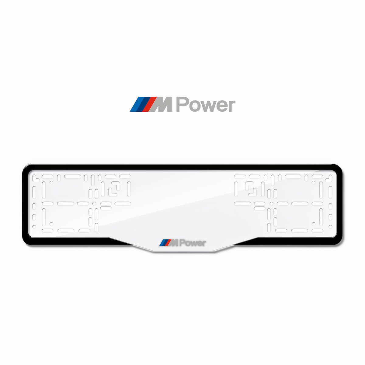 Cadres de plaque d'immatriculation M Power - Gris - GLASS