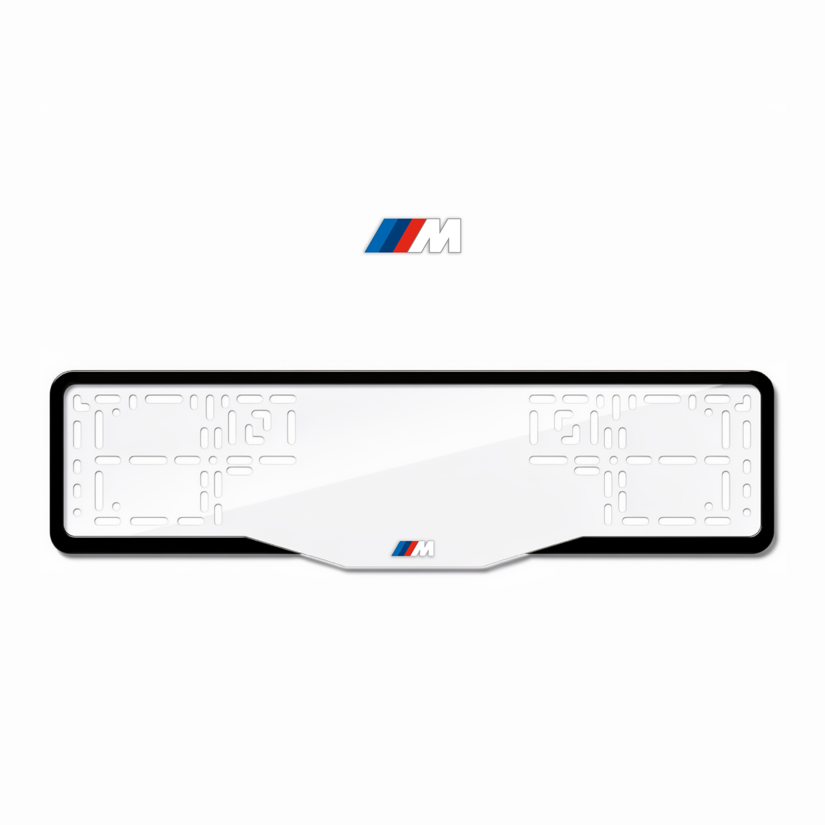 Cadres de plaque d'immatriculation M - Blanc - GLASS