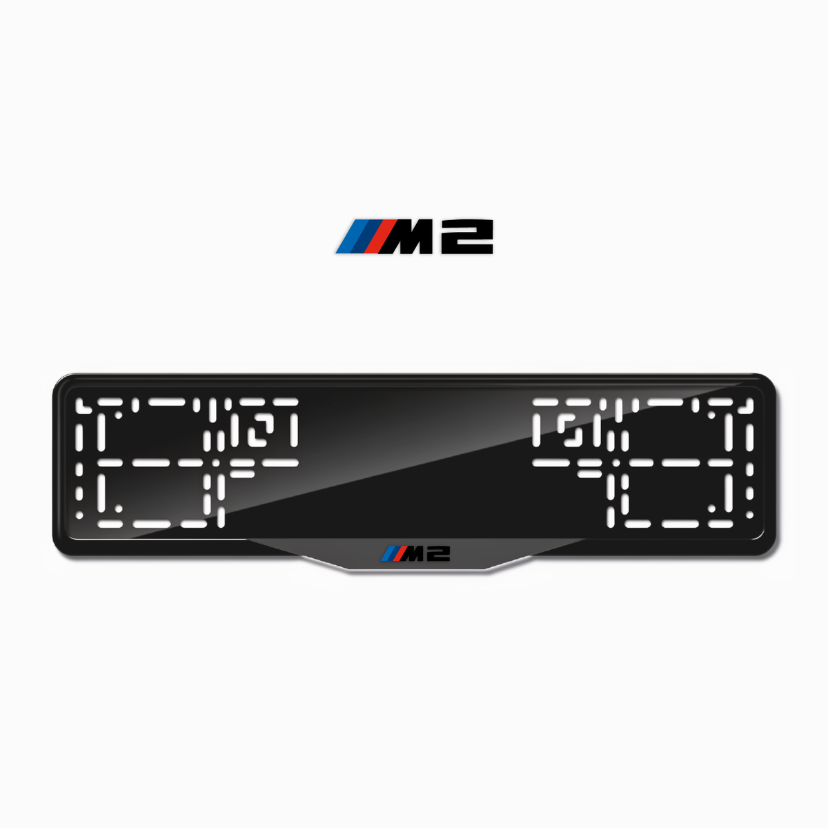 Cadres de plaque d'immatriculation M2 - Noir - SATIN