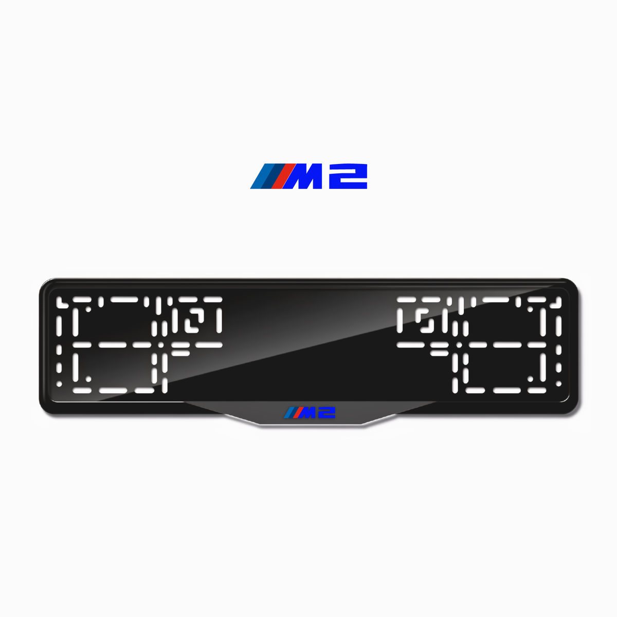 Cadres de plaque d'immatriculation M2 - Bleu - SATIN