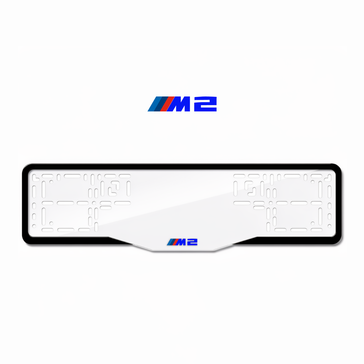 Cadres de plaque d'immatriculation M2 - Bleu - GLASS