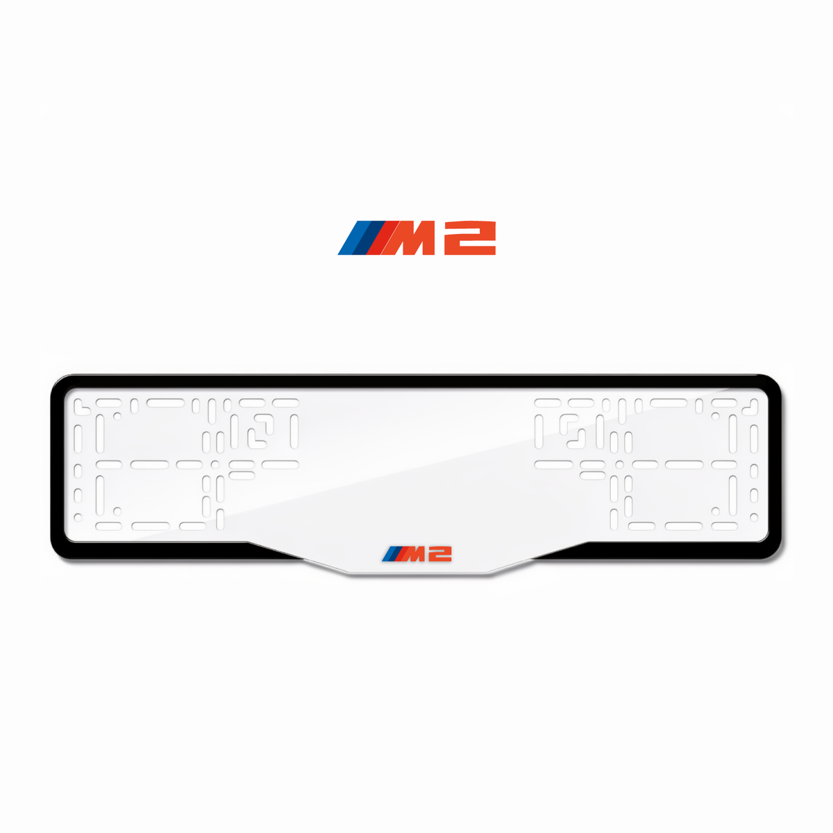 Cadres de plaque d'immatriculation M2 - Rouge - GLASS