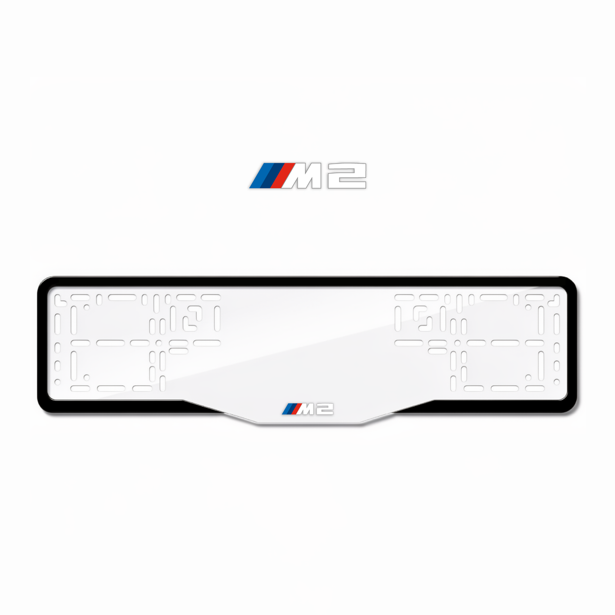 Cadres de plaque d'immatriculation M2 - Blanc - GLASS