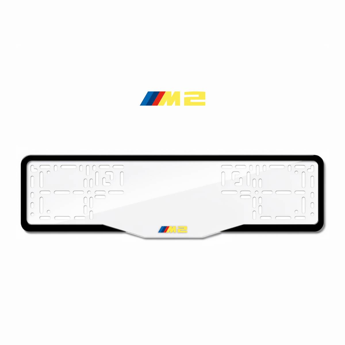 Cadres de plaque d'immatriculation M2 - Jaune - GLASS