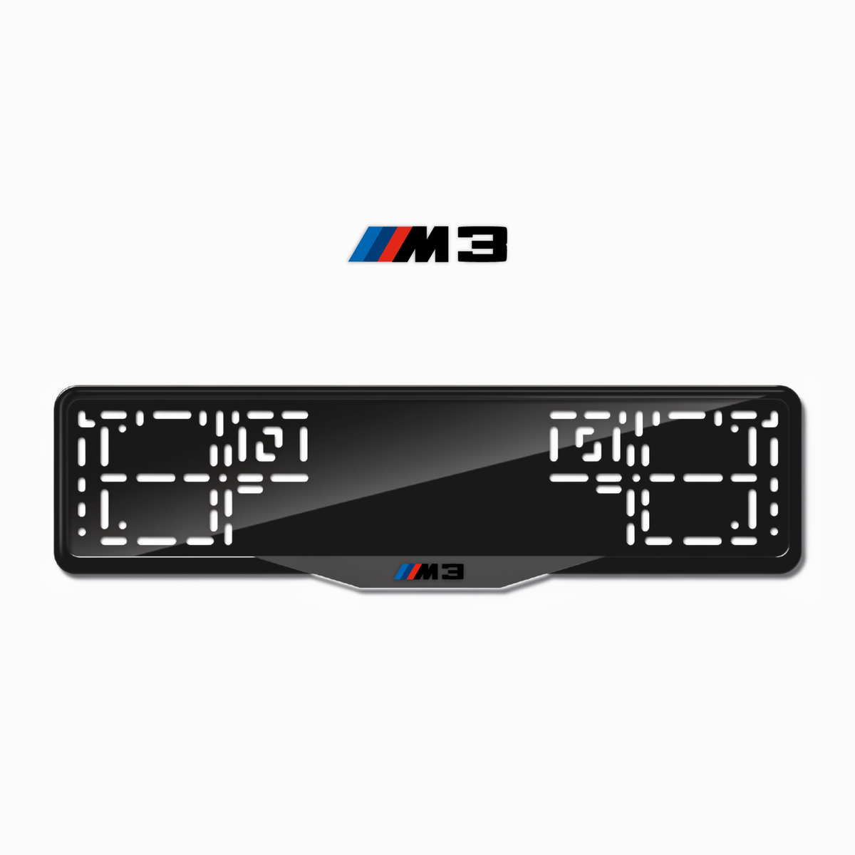 Cadres de plaque d'immatriculation M3 - Noir - SATIN