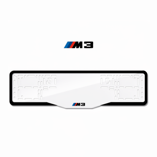 Cadres de plaque d'immatriculation M3 - Noir - GLASS