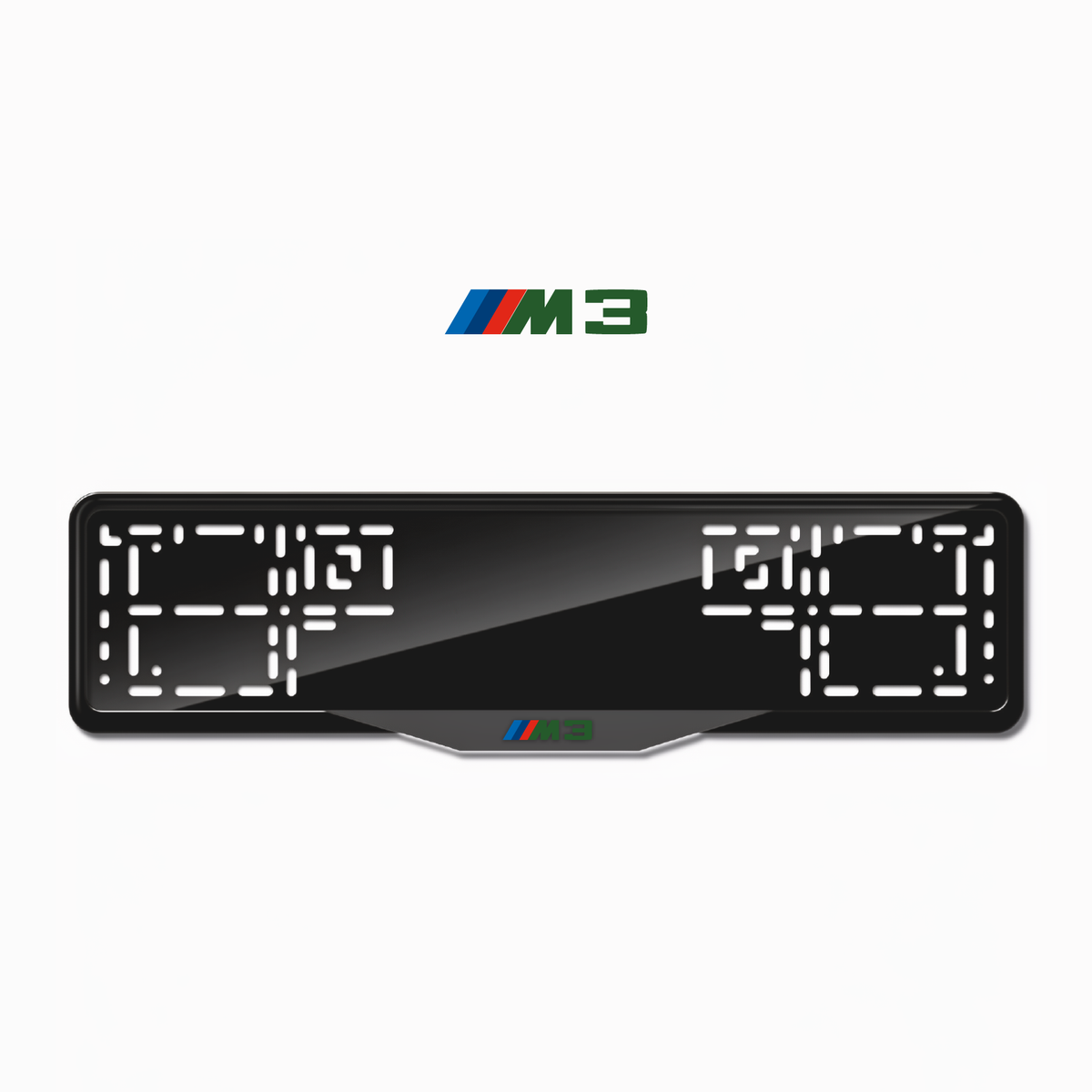 Cadres de plaque d'immatriculation M3 - Vert - SATIN