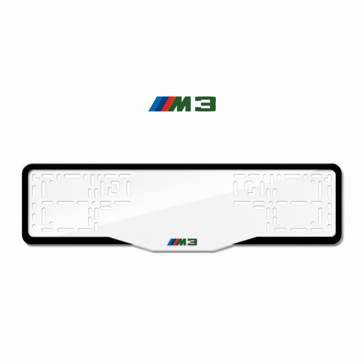 Cadres de plaque d'immatriculation M3 - Vert - GLASS