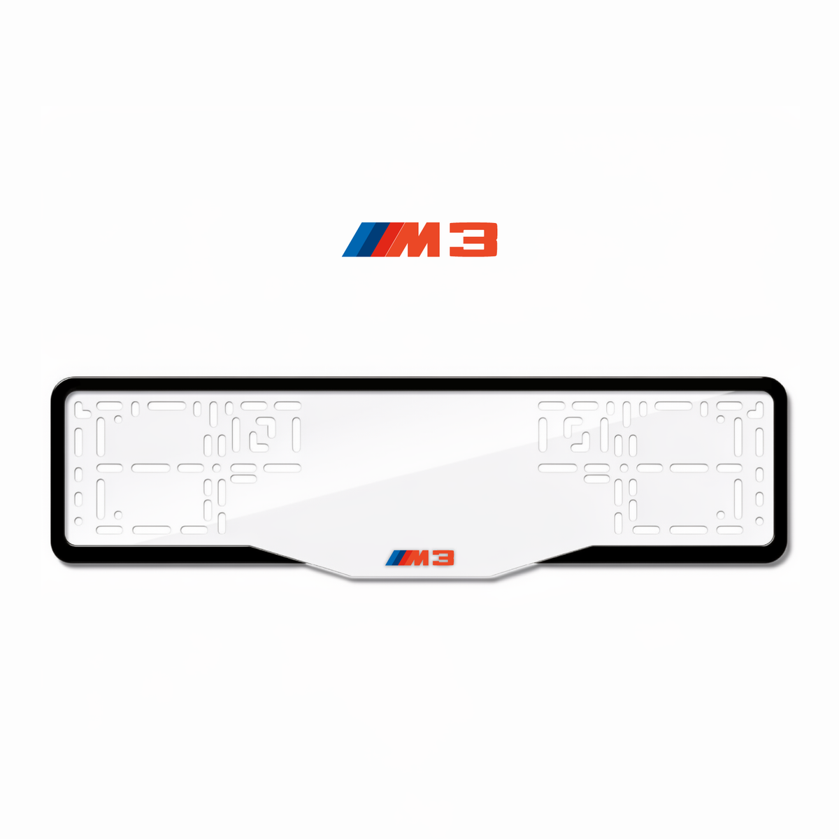 Cadres de plaque d'immatriculation M3 - Rouge - GLASS